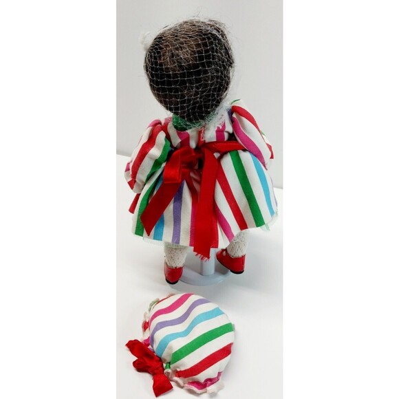 Vintage PIXIE STIX Porcelain Baby Doll Retired KATHLEEN STAYTON 11in Tall Stand - Picture 12 of 13